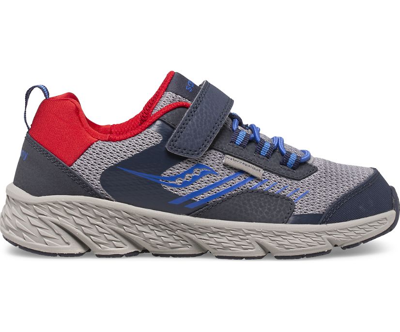Tenis Saucony Viento Shield A/C Niños Azul Marino Grises Rojos | México 782WNBY